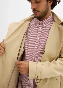 Trench-coat déperlant avec capuche amovible