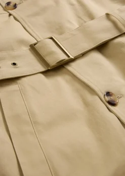 Trench-coat déperlant avec capuche amovible