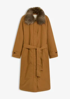 Trench-coat rembourré à col amovible