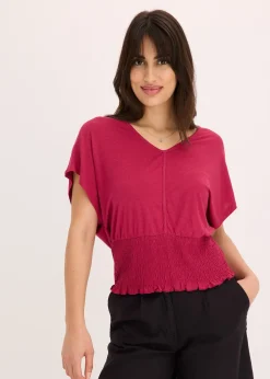 T-shirt à base smockée
