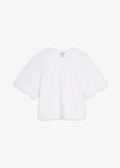 T-shirt à broderie anglaise