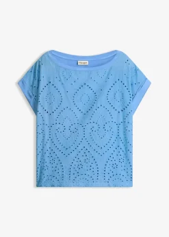 T-shirt à broderies anglaises