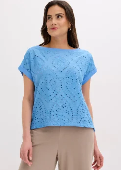 T-shirt à broderies anglaises
