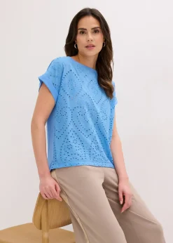 T-shirt à broderies anglaises