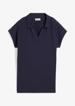 T-shirt à col polo ouvert