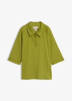 T-shirt à col zippé