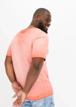 T-shirt 100% coton, aspect délavé
