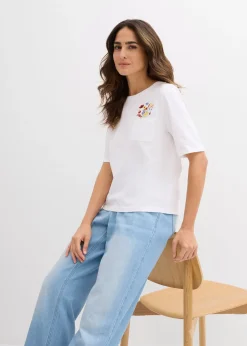 T-shirt 100% coton avec broderie
