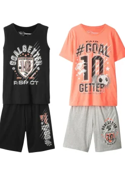T-shirt + débardeur + bermudas garçon (ens. 4 pces.)