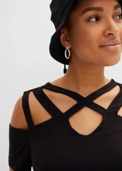 T-shirt à découpes en viscose