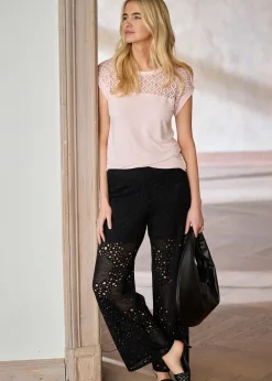 T-shirt à dentelle