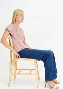 T-shirt à dentelle