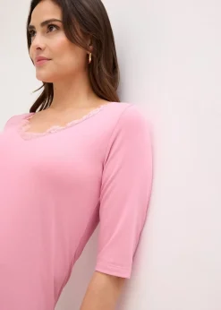 T-shirt à dentelle