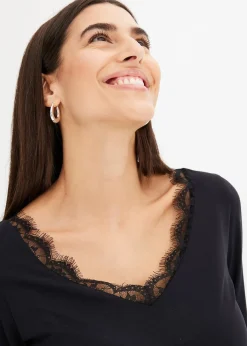 T-shirt à dentelle