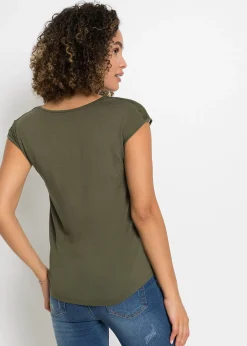 T-shirt à empiècement dentelle
