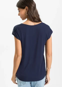 T-shirt à empiècement dentelle