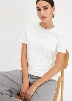 T-shirt à finitions en maille et fil brillant