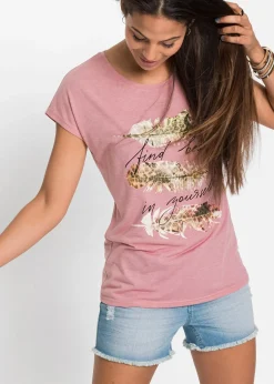 T-shirt à imprimé brillant