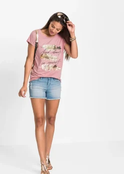 T-shirt à imprimé brillant