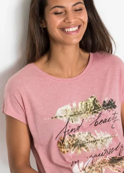 T-shirt à imprimé brillant