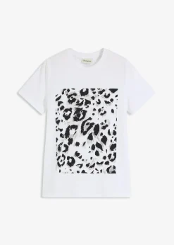 T-shirt à imprimé léopard