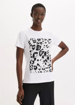 T-shirt à imprimé léopard