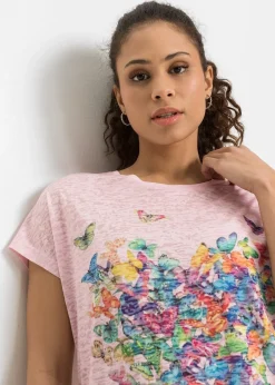 T-shirt à imprimé papillon