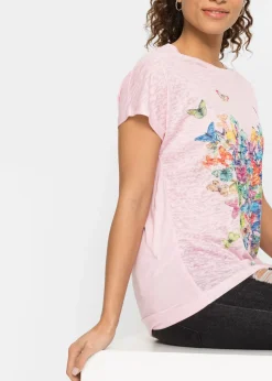 T-shirt à imprimé papillon