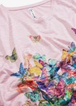 T-shirt à imprimé papillon