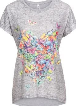 T-shirt à imprimé papillon