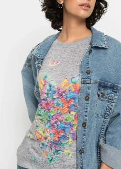 T-shirt à imprimé papillon