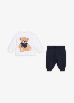 T-shirt à motif ours et pantalon 100% coton (ens. 2 pces)