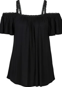 T-shirt à épaules dénudées en viscose douce