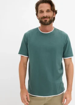 T-shirt aspect 2en1 en fil flammé