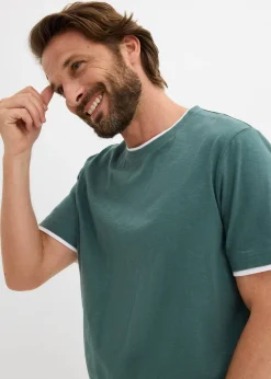 T-shirt aspect 2en1 en fil flammé