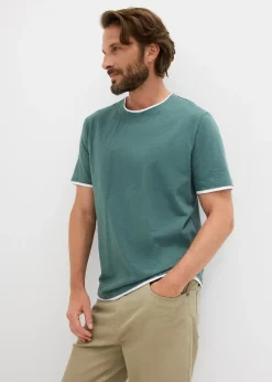 T-shirt aspect 2en1 en fil flammé