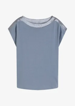 T-shirt avec bordure en satin