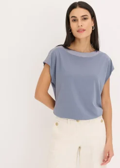 T-shirt avec bordure en satin