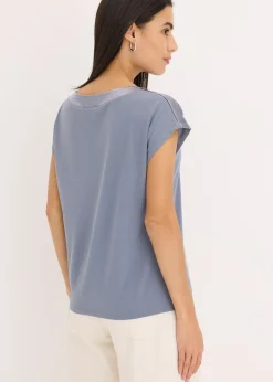 T-shirt avec bordure en satin