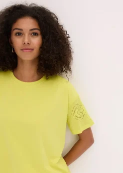 T-shirt avec broderies anglaises