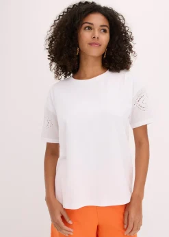 T-shirt avec broderies anglaises