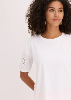 T-shirt avec broderies anglaises