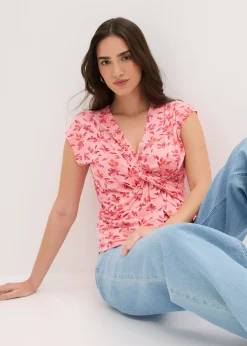 T-shirt avec détail nœud