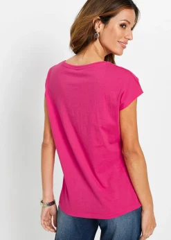T-shirt avec inscription à sequins
