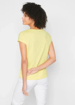 T-shirt avec inscription à sequins
