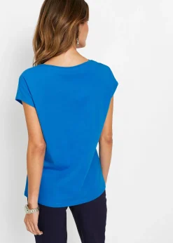 T-shirt avec inscription à sequins