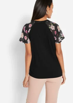T-shirt avec manches en mousseline