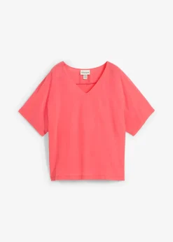 T-shirt avec soie et empiècement tissé