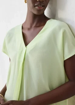 T-shirt avec soie et empiècement tissé