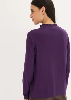 T-shirt blouse à col montant